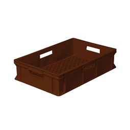 Stabelkasse med perfor bund 26 Ltr - Brun - 32 stk