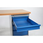 Arbejdsbord med 6 skuffekabinet 2000 mm. bordplade