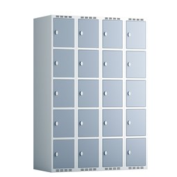 Omklædningsskab beige med 20 døre. Cylinderlås