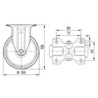 TENTE hjul 3478 ITP 100 P62