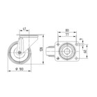 TENTE hjul 3470 ITP 100 P62