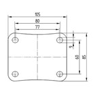 TENTE hjul 3470 ITP 100 P62