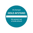 Skilt - Hold Afstand - Ø 210 mm - 10 stk. pakke