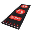 Hold Afstand Måtte - 0,65m x 2m sort/rød