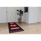 Hold Afstand Måtte - 0,65m x 2m sort/rød