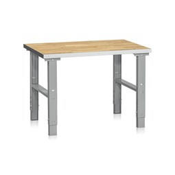 Arbejdsbord med egeparket bordplade. 1200x800 mm.