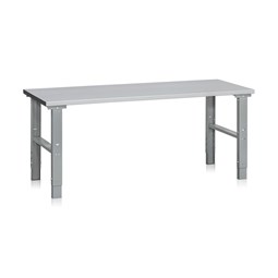 Arbejdsbord med stål bordplade. 2000x800 mm.