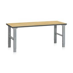 Arbejdsbord med oliehærdet bordplade. 2000x800 mm.