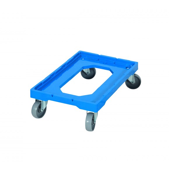 Tralle blå ABS-plast metalhjulgafler. 600x400mm