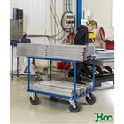 Bordvogn med 2 hylder stor model med bremse