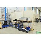 Bordvogn med 2 hylder stor model med bremse