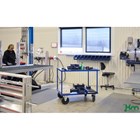 Bordvogn med 2 hylder stor model med bremse