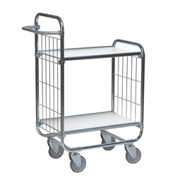 Hyldevogn m 2 indstillige hylder og håndtag Medium