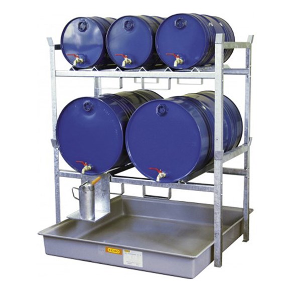 Miljøreol 800 med GRP kar 2x200 L - 3x60 L tønder