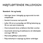 Sakseløfter med to-delt stempelstok