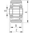 LØS TENTE HJUL ITP 100 X 40