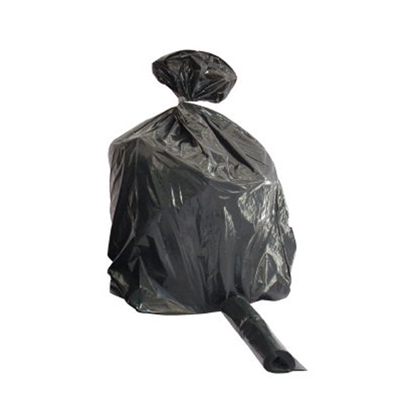 Sort plastiksæk 60 L. i karton med 10 ruller