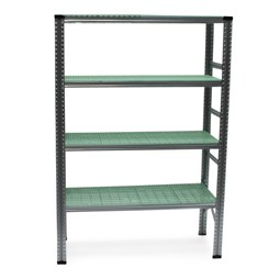 Kølerumsreol med 4 hylder - startfag 250x50x120 cm
