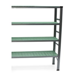 Kølerumsreol med 4 hylder - følgefag 250x50x120 cm