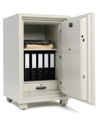 Brandsikkert dokumentskab, 10 ringbind, 121 L