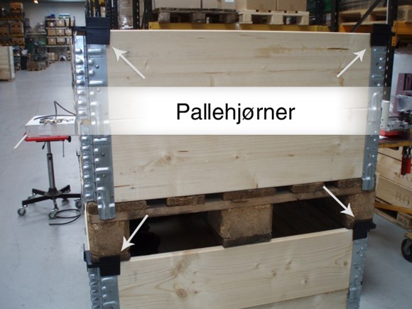 Pallehjørner til stabling af paller (ks. 200 stk.)