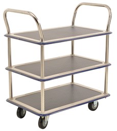 Bordvogn med 3 anti slip hylder