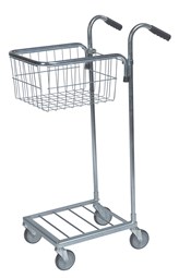 Mini butiksvogn med 1 kurv med bremse