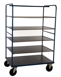 Etagevogn med 5 hylder stor model m bremser