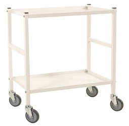 Rullebordsvogn med 2 hylder let model hvid