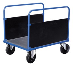 Ladvogn m 2 sider og stålplade bund stor model