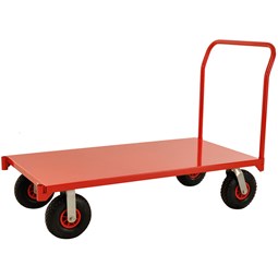 Ladvogn 1200kg. Rød med håndtagsbøjle flytbar hjul