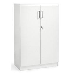 Kontorskab Quantum 800x420x1260 mm lås hvid