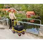 Lagervogn med luftgummihjul gul Small model