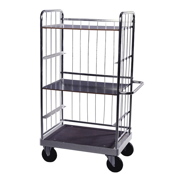 Hyldevogn m. 3 netsider og 2 hylder