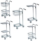 Mini butiksvogn med 2 hylder med bremse