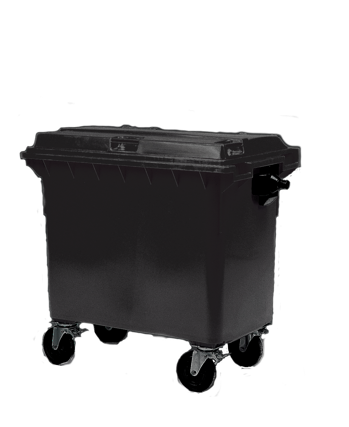 Affaldsbeholder i plast 660 L, Grøn