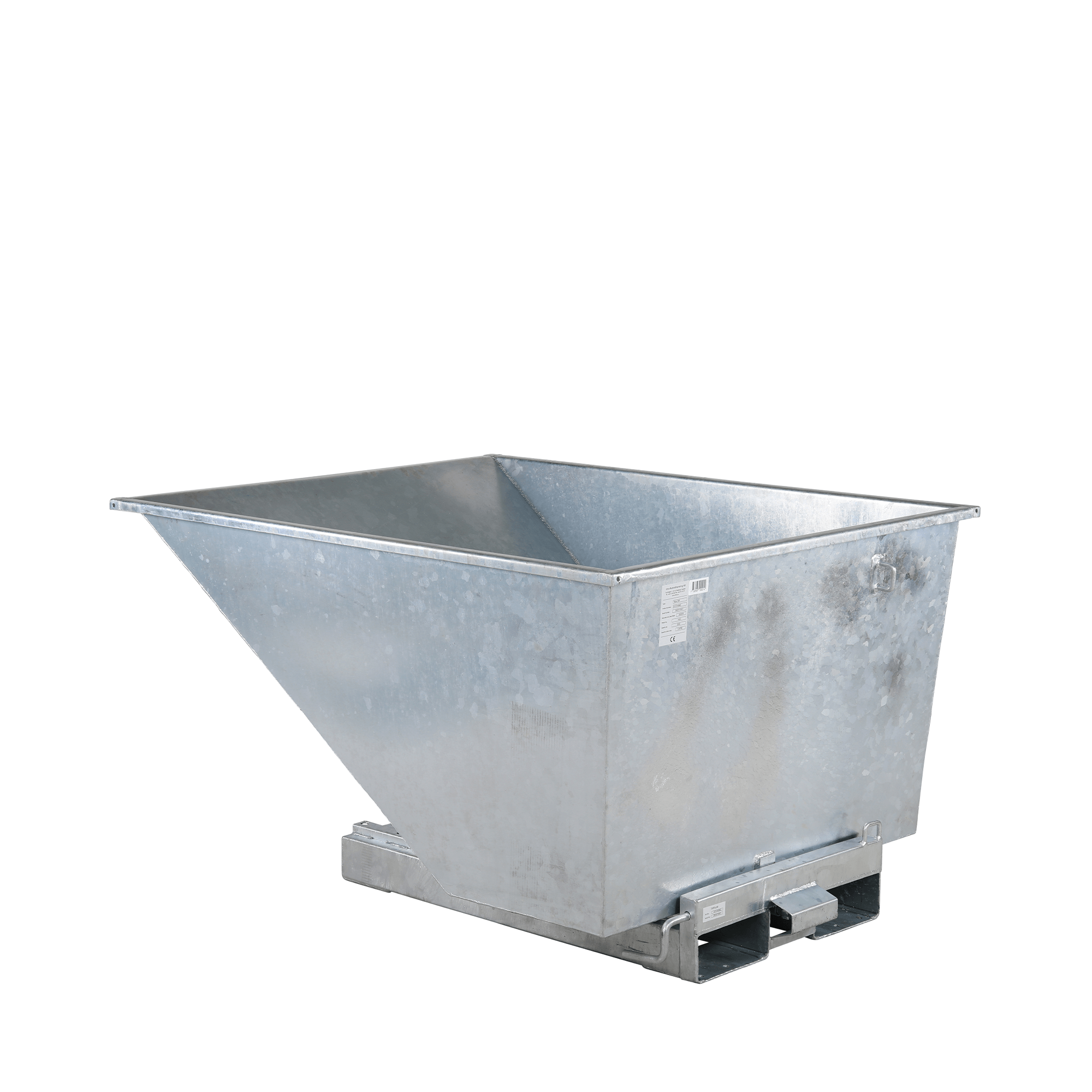 TIPPO Tip Container Åben i Galvaniseret Stål – 900 L