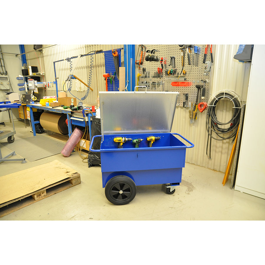 Værktøjsvogn med låg stor model 300 Liter