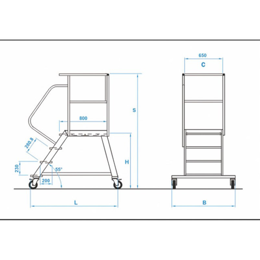 Mobil arbejdsplatform 3 trin