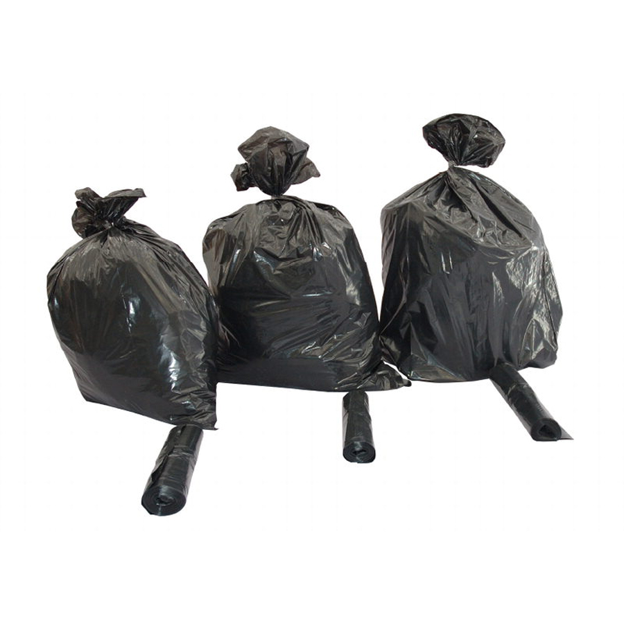 Sort plastiksæk 240 L i karton med 10 ruller