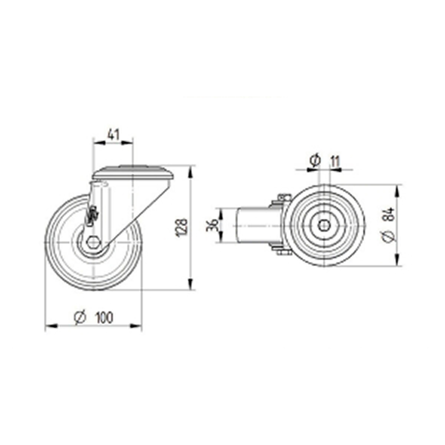 TENTE hjul 8470 IDG 100 P30-13