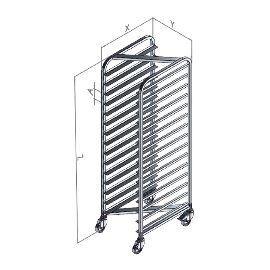 Transport Bagerivogn Zoni 18 hylder Medium - Z