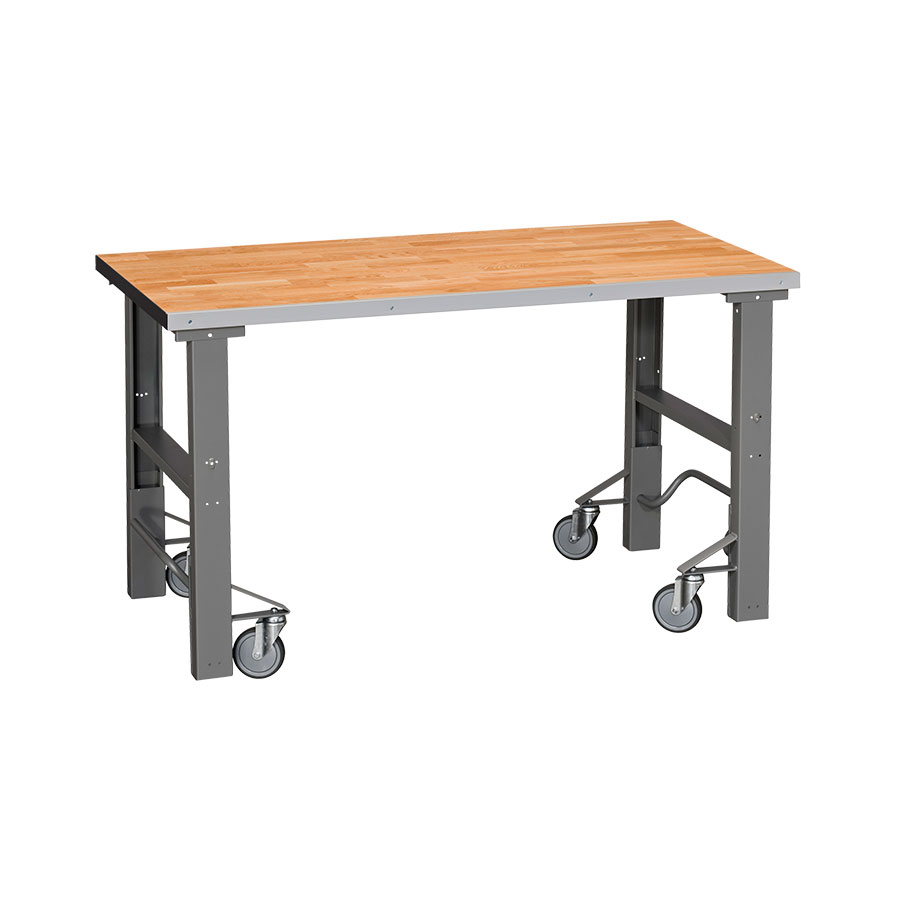 Mobilt Arbejdsbord Egeparket plade 1600x800mm