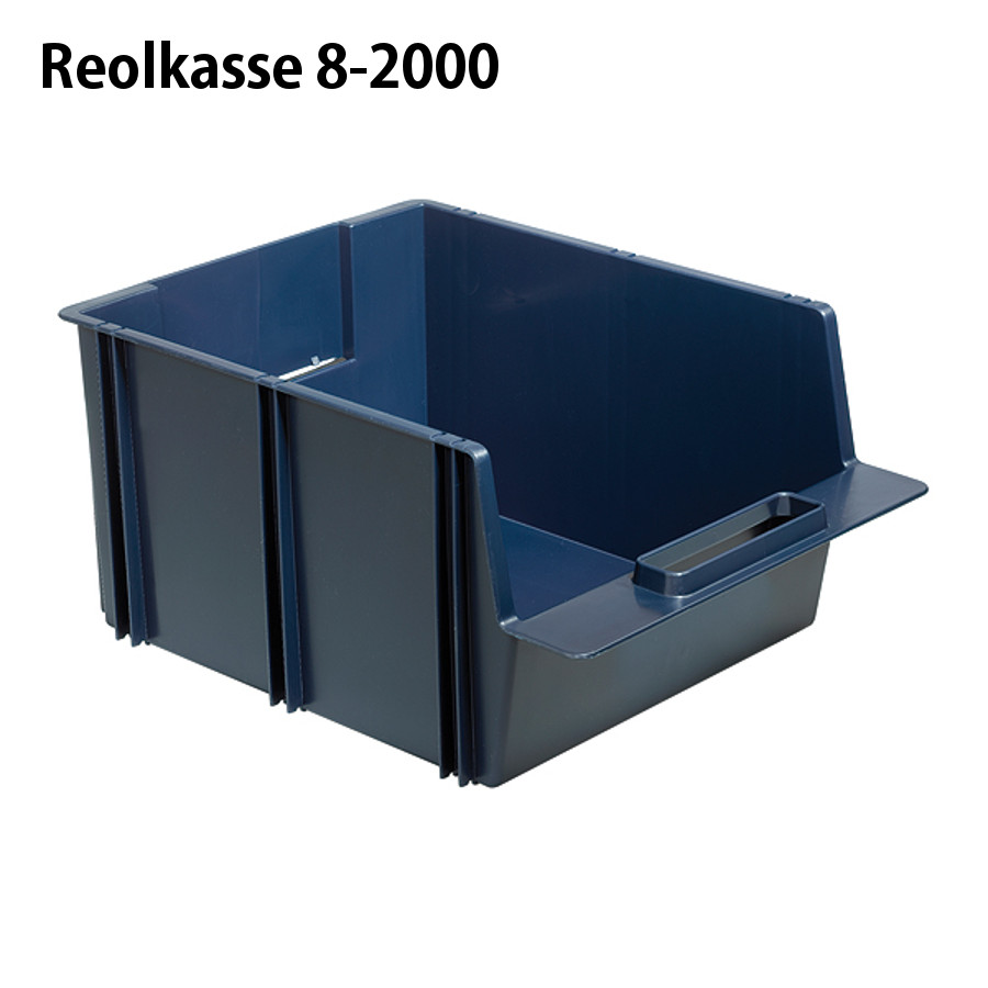 Reol med 48 reolkasser, komplet 48-31