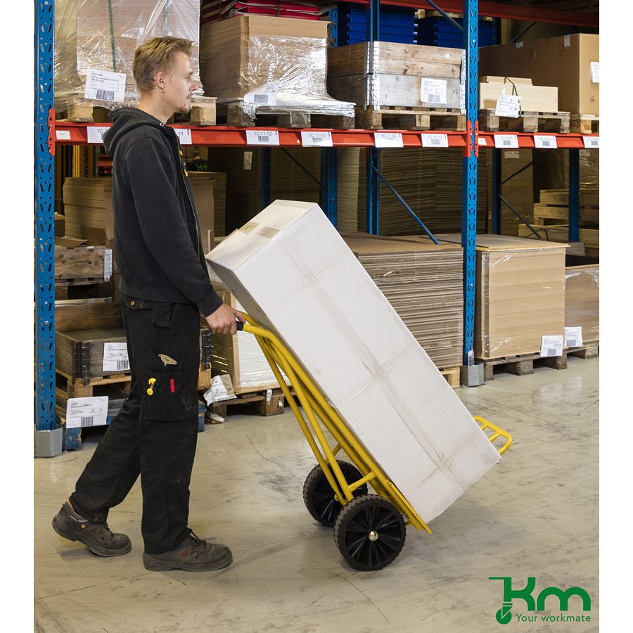 Allround sækkevogn med klap og luft gummihjul