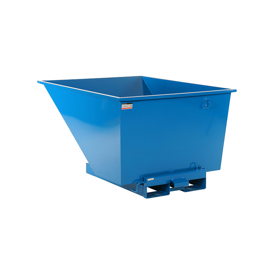 Vippecontainer "Automatic", 900 Liter åben. Blå