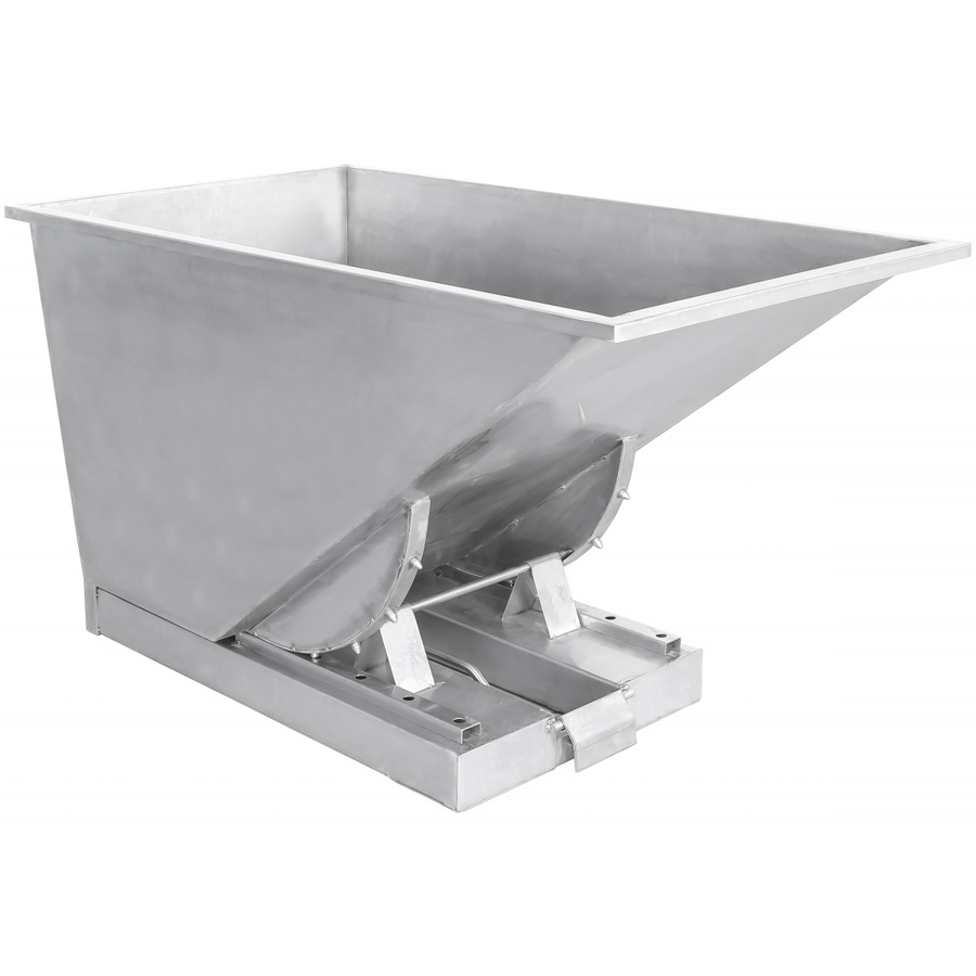 Tip-container rustfri stål 600 Liter åben | 600 L | 304 | 2019020068