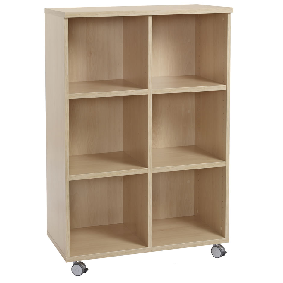 Kontorreol Cube Quantum 3x2 rum hjul bøg