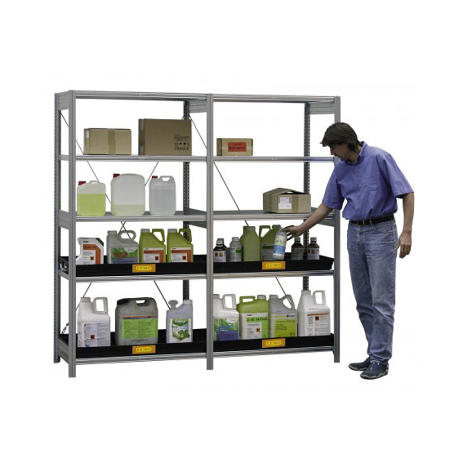 Miljøreol - 2 reol fag til 20-40 beholdere.