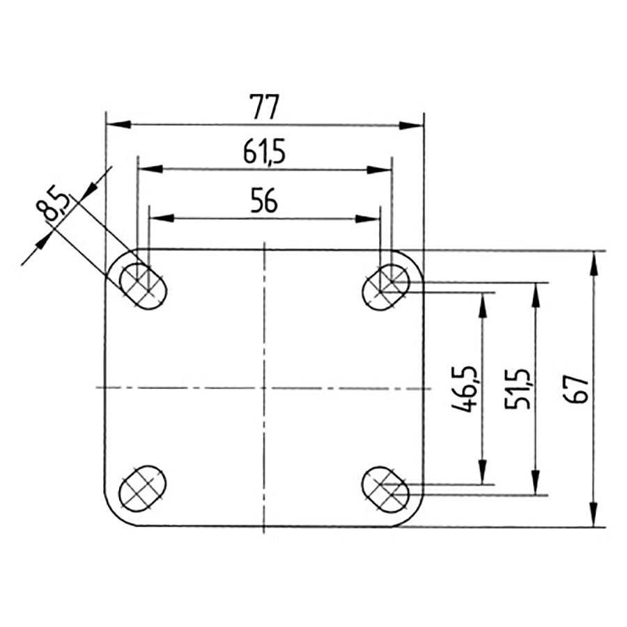 TENTE hjul 2970 PJP 075 P50